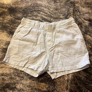 Old Navy Women’s Linen Blend White Shorts Size Medium, Stretchy, Boho, Beach